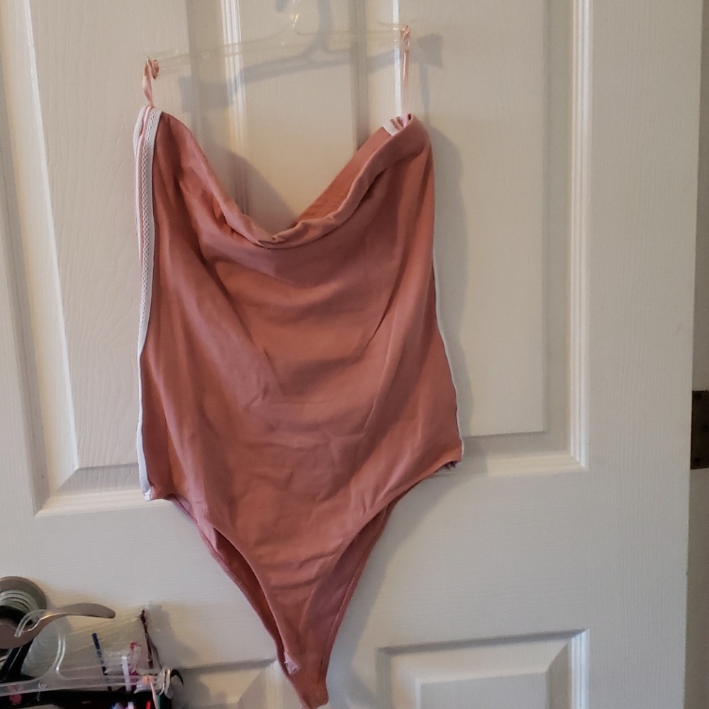 Blue notes strapless bodysuit